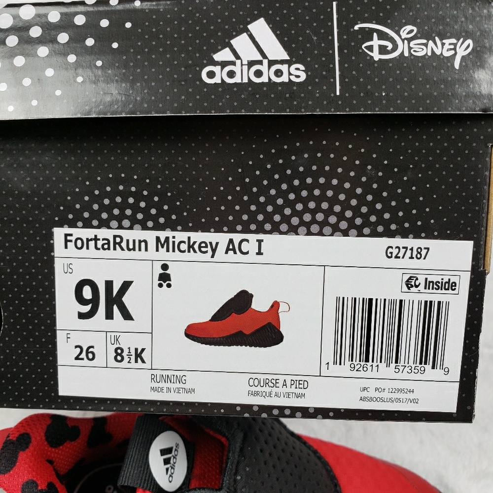 Adidas x Disney Size 9K Mickey (Toddler shoes New - Picture 8 of 8